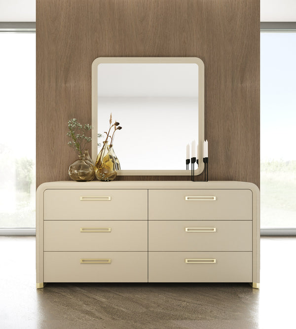 Modrest Florence Modern Beige Leatherette Mirror Model VGVC-J2410-M