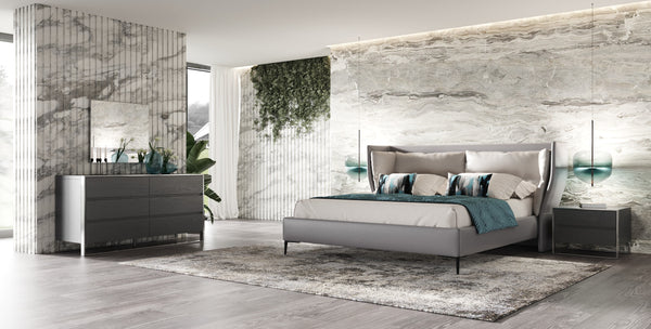 Eastern King Modrest Jolene Modern Grey Bedroom Set Model VGBBMA2013-SET-EK