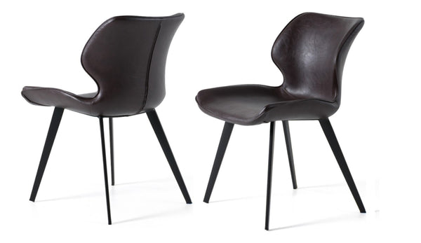 Modrest Moira Modern Dark Brown Eco Leather Dining Chair (Set Of 2) Model VGHR3638-DKBRN-DC