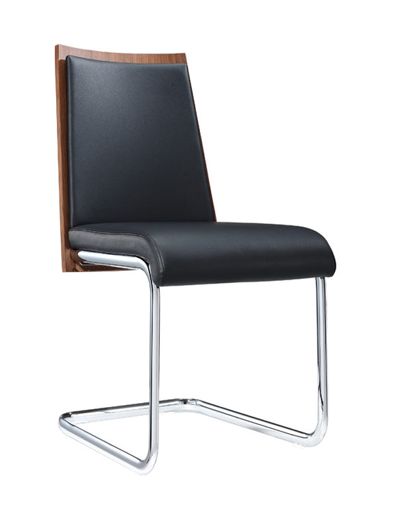 Morgan Modern Black & Walnut Dining Chair (Set Of 2) Model VGEWF3175BA-BLK