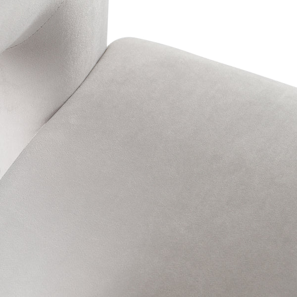 Modrest Mulgrew Modern Light Grey Velvet Dining Chair Model VGMF-D1128-LTGRY