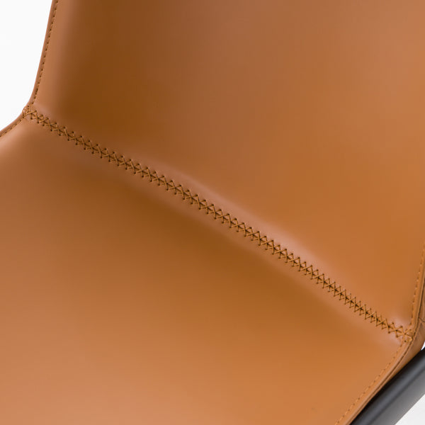 Modrest Murray Modern Camel Vegan Leather Dining Chair (Set Of 2) Model VGHR-3634-CML