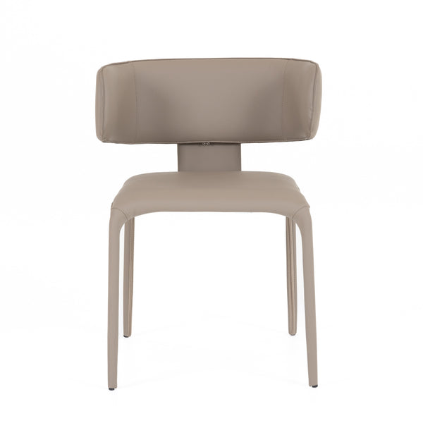 Modrest Odessa Modern Grey Vegan Leather Dining Chair Model VGHM-112-PVC-GRY