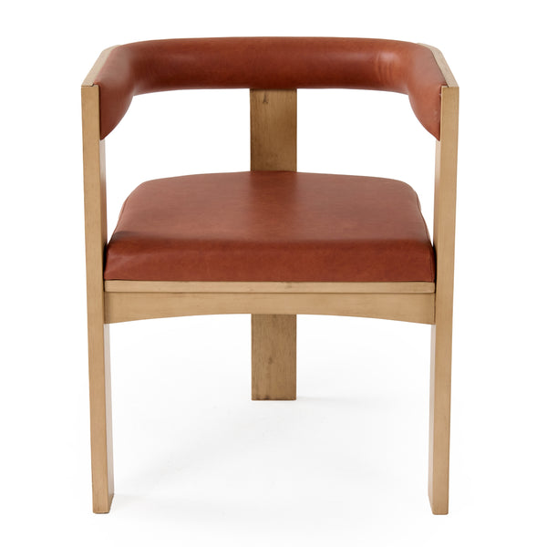 Nova Domus Oshana Modern Rust Leatherette & White Oak Dining Chair Model VGMA-MI-1206