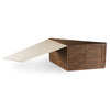 Modrest Pilot Modern Dark Walnut & Beige Leather Desk Model VGVC-BT2323