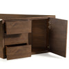Modrest Pilot Modern Dark Walnut & Beige Leather Desk Model VGVC-BT2323