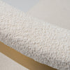 Modrest Pontiac Modern Beige Sherpa & Gold Dining Chair Model VGZAY129-BEI-DC