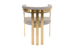 Modrest Pontiac Modern Grey Velvet & Champagne Gold Dining Chair Model VGZAY129-GRYG