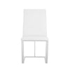 Modrest Frankie Modern White & Brushed Stainless Steel Dining Chair Model VGGA-6917CH-WHT-SS-DC