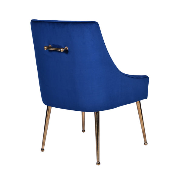 Modrest Castana Modern Blue Velvet & Gold Dining Chair (Set Of 2) Model VGRH-RHS-DC-101-BLU