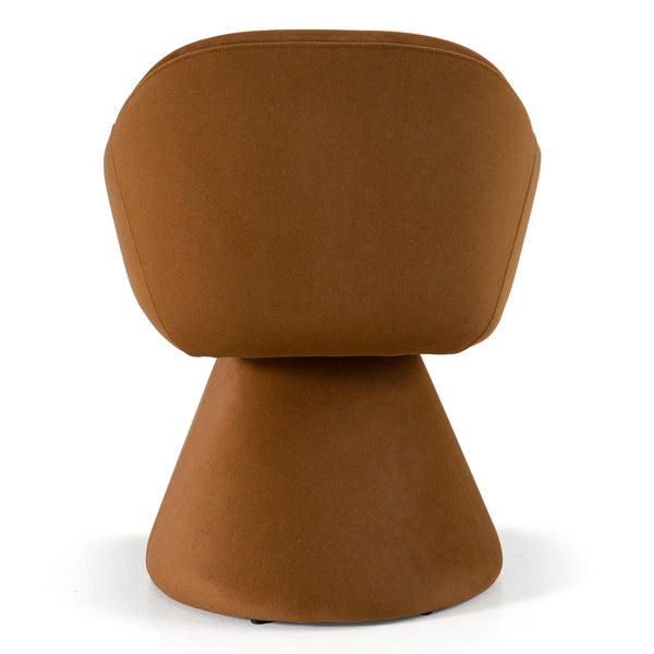 Modrest Risa Modern Rust Fabric Swivel Dining Chair Model VGEU-MC-7598CH-RUST