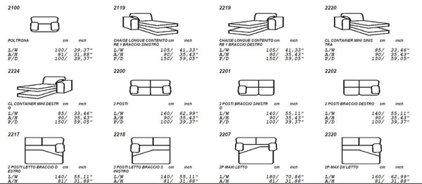 Lamod Italia Sacha Modern Black Leather Reversible Sectional Sofa Bed With Storage Model VGNTSACHA-BLK