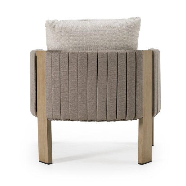 Renava Salvora Outdoor Beige Fabric & Grey Rope Chair Model VGVK-WT275-1U-BGE