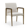 Modrest Sanders Modern Off White Fabric & Brass Dining Chair Model VGGA-6235CH-1-OFF