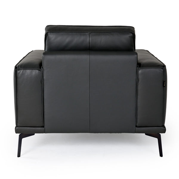 Lamod Italia Soho Italian Grey Leather Armchair Model VGDTSOHO-GREY-CHR