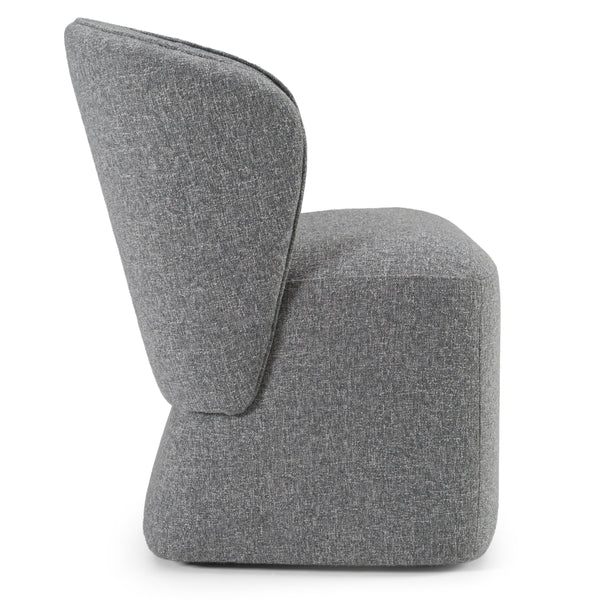 Modrest Souza Modern Grey Fabric Swivel Dining Chair Model VGKK-KF.Y1256-GRY