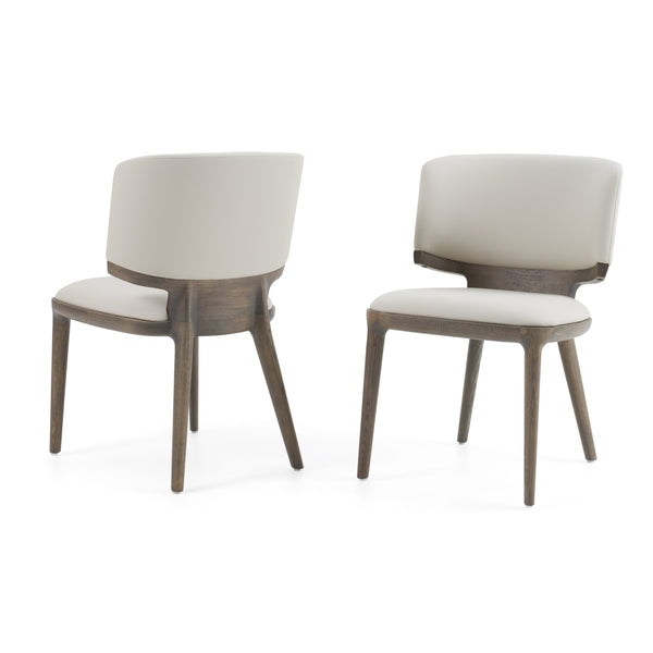 Modrest Stanley Contemporary Grey Leatherette And Grey Ash Set Of 2 Dining Chair Model VGCS-CH20066-DC-GRY