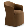 Modrest Timothy Modern Brown Fabric Dining Chair With Castor Wheels Model VGKK-KF.Y2151-BRN