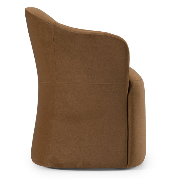 Modrest Timothy Modern Brown Fabric Dining Chair With Castor Wheels Model VGKK-KF.Y2151-BRN