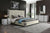 Eastern King Modrest Token Modern White & Stainless Steel Bedroom Set Model VGVCBD815-SET-WHT-EK