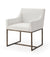 Modrest Elijah Modern Off White & Copper Antique Brass Dining Chair Model VGVCB8363-WHT-DC