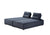 Divani Casa Glendale Modern Blue Fabric Modular Sectional Sofa Model VGMBMB-1907-BLU
