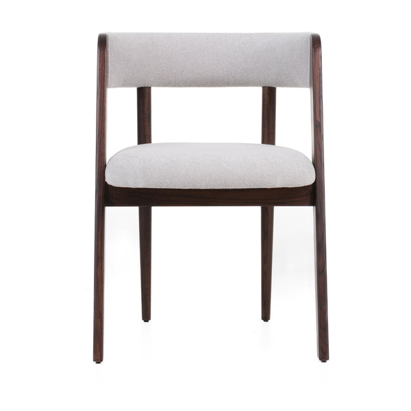 Modrest Vegas Modern Light Grey & Walnut Oak Dining Chair (Set Of 2) Model VGME-VEGAS-LTGRY-DC