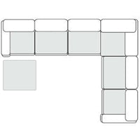 Divani Casa Vicki Modern Off White Fabric Modular Sectional 7 Piece Sectional Model VGKV-KF.8033-MOD-IVORY-7-Piece Sectional