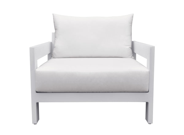 Renava Wake Modern White Outdoor Lounge Chair Model VGGEMONTALK-WHT-CH