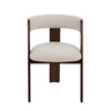 Modrest Washington Modern Cream Fabric & Brown Oak Dining Chair (Set Of 2) Model VGME121259-CRM-DC-1