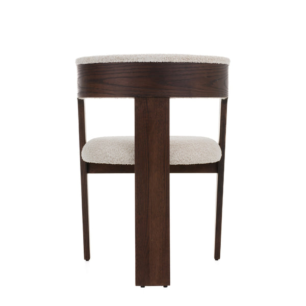 Modrest Washington Modern Cream Fabric & Brown Oak Dining Chair (Set Of 2) Model VGME121259-CRM-DC-1