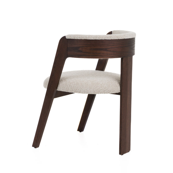 Modrest Washington Modern Cream Fabric & Brown Oak Dining Chair (Set Of 2) Model VGME121259-CRM-DC-1