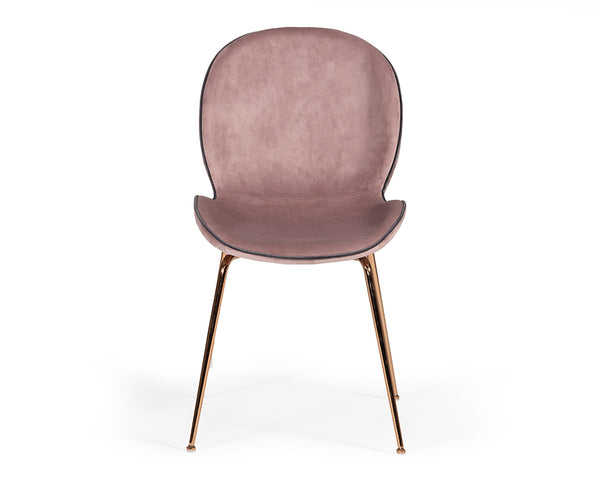 Modrest Wendy Modern Pink Velvet & Rosegold Dining Chair (Set Of 2) Model VGHR3393-PNK