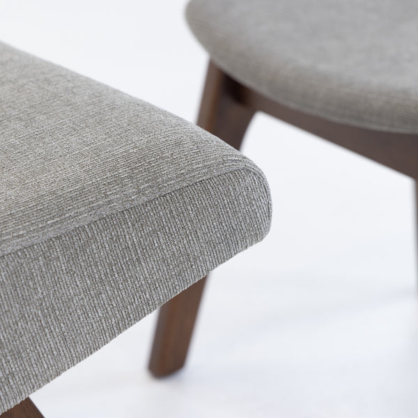 Modrest Whitney Modern Grey & Walnut Accent Chair & Ottoman Model VGMAMI-558-GRY