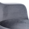 Modrest Wilson Modern Grey Velvet & Black Dining Chair Model VGHR3404-GRY-DC