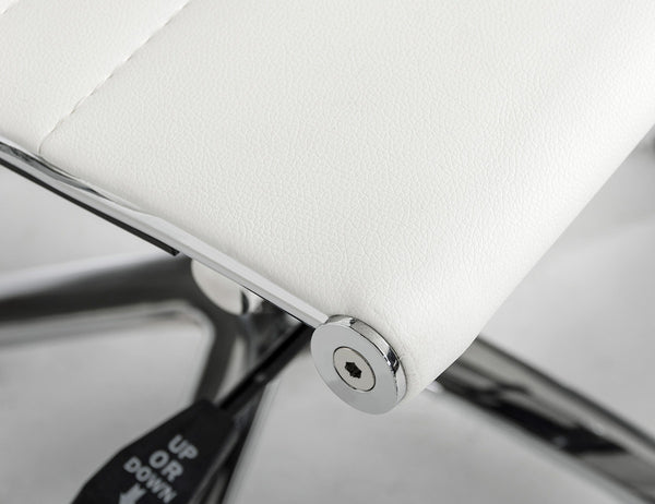 Scroll Modern White Eco Leather Office Chair Model VGLEXY100-WHT
