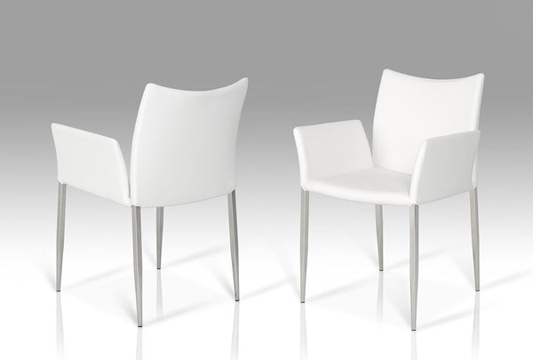 Modrest Avril Modern White Leatherette Dining Chair Model VGLE115F