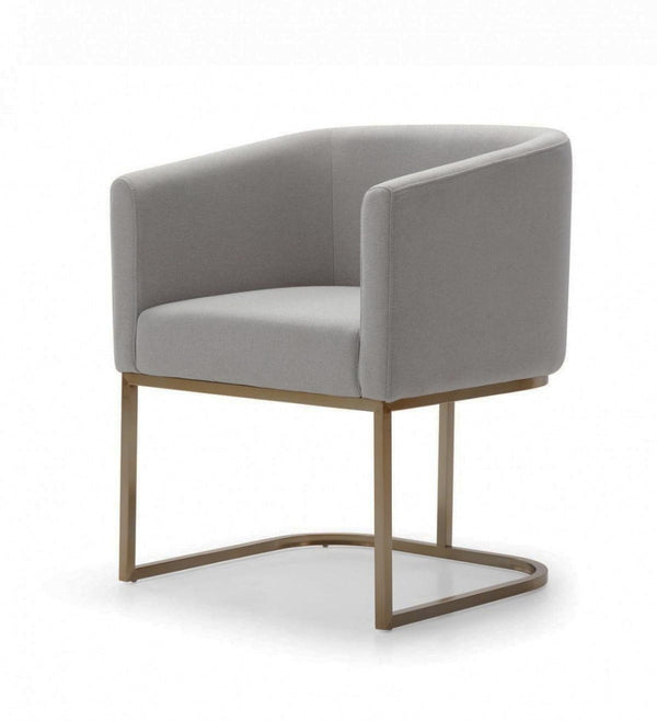 Modrest Yukon Modern Medium Grey Fabric & Antique Brass Dining Chair Model VGVCB8362-MGRYX-DC
