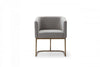 Modrest Yukon Modern Medium Grey Fabric & Antique Brass Dining Chair Model VGVCB8362-MGRYX-DC