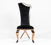 Modrest Bonnie Transitional Black Velvet & Rosegold Dining Chair (Set Of 2) Model VGZAY906-BLK