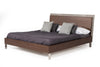 Nova Domus Conner Modern Dark Walnut & Faux Concrete Bed
