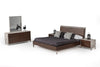 Nova Domus Conner Modern Dark Walnut & Faux Concrete Bed
