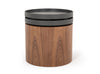 Modrest Bascom Modern Walnut End Table W/ Swivel Top