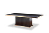 A&X Talin Modern Black Crocodile & Rosegold Dining Table