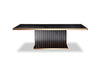 A&X Talin Modern Black Crocodile & Rosegold Dining Table