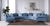 Divani Casa Darla - Modern Blue Velvet Curved Sectional Sofa