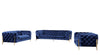 Divani Casa Sheila Modern Dark Blue Fabric Sofa Set