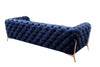 Divani Casa Sheila Modern Dark Blue Fabric Sofa Set
