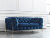 Divani Casa Sheila Modern Dark Blue Fabric Sofa Set