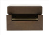 Ceres Modern Brown Oak and Grey Nightstand